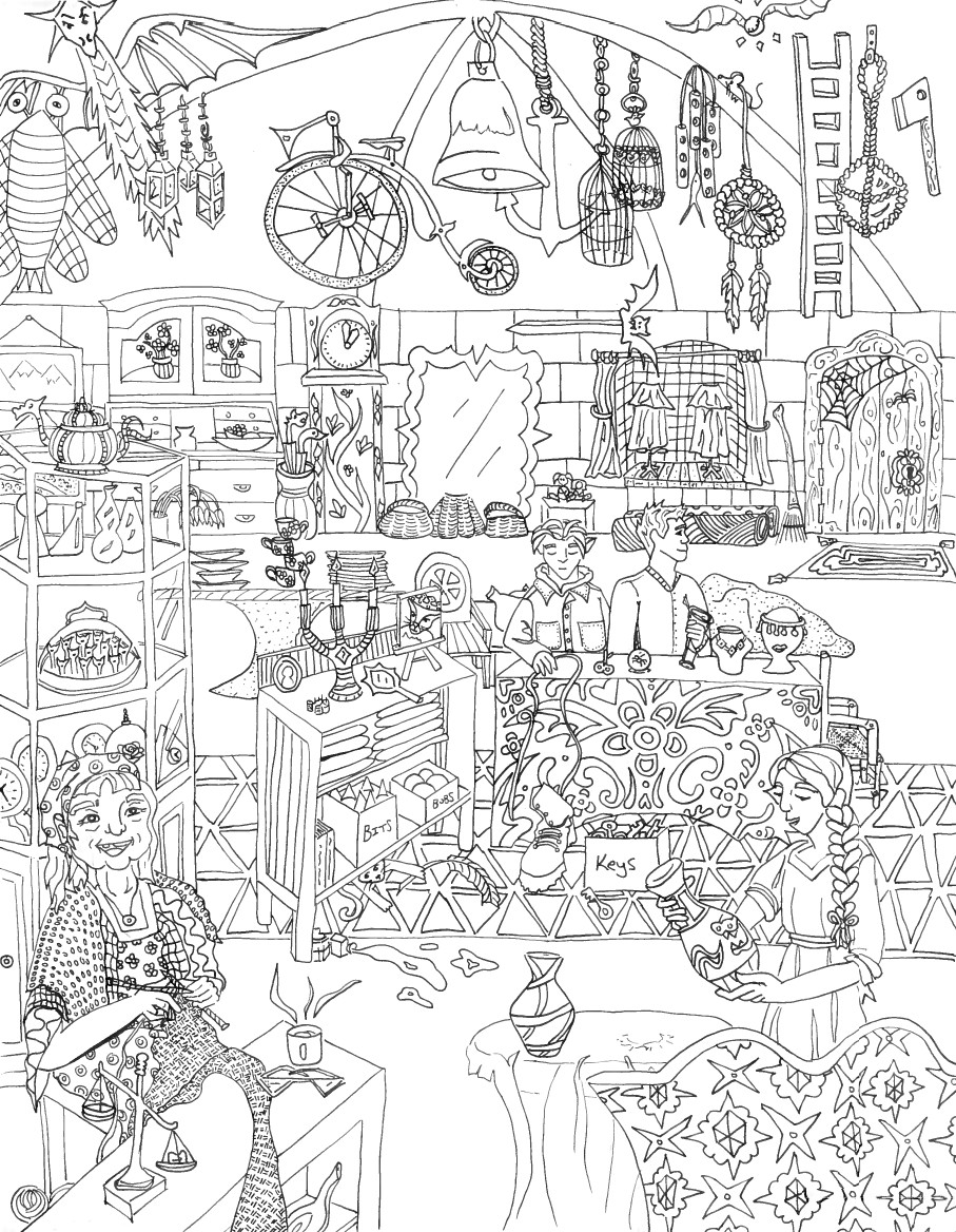 hidden images coloring pages